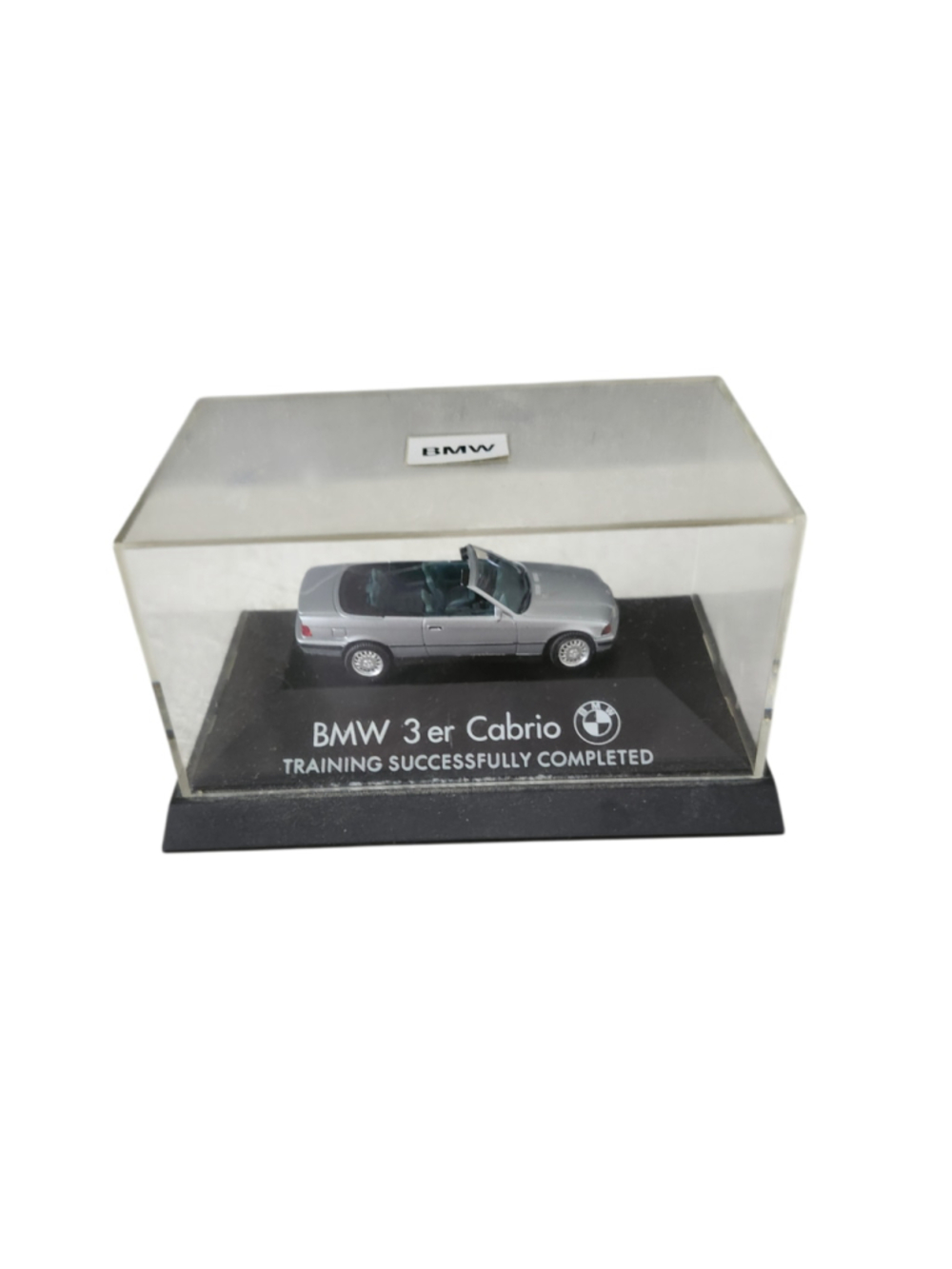 1:43 BMW 3-Series Cabriolet 1993 Silver - Rare Dealer Promo Award